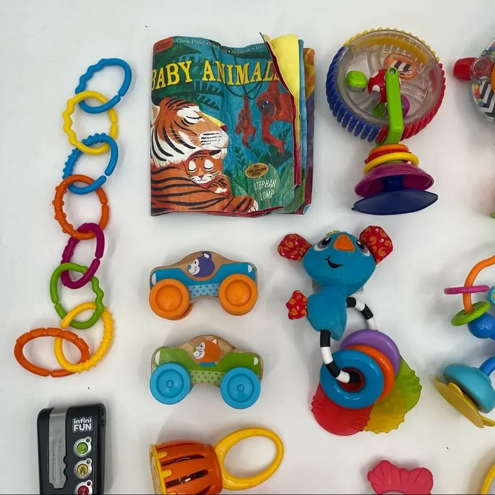 TODDLER TOY BUNDLE Sensory Ball Noisemaker Indestructible Book Teething Learning